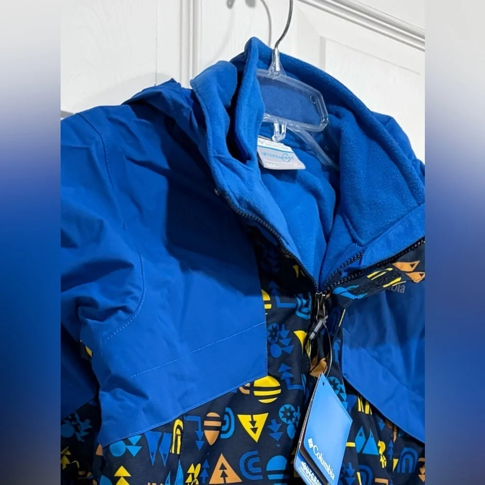 Columbia Boy's Medium Bugaboo II Fleece Interchange Jacket Blue NWT Ski Snow
